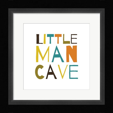 Framed Little Man Cave Warm Color Palette Print