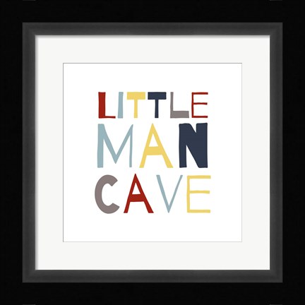 Framed Little Man Cave Primary Color Palette Print