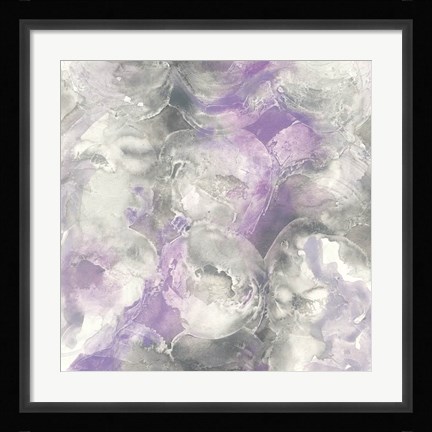 Framed Amethyst Circles I Print