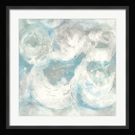 Framed Pale Blue Circles IV Print