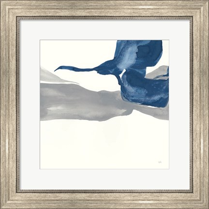 Framed Sapphire and Gray I Print
