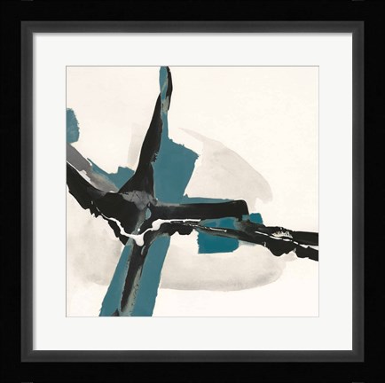 Framed Creamy Cerulean I Print