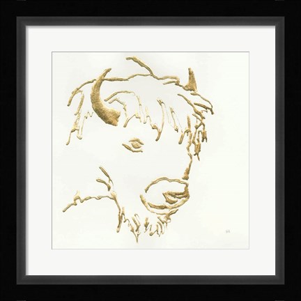 Framed Gilded Buffalo Print