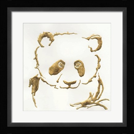 Framed Gilded Panda Print