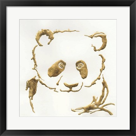 Framed Gilded Panda Print