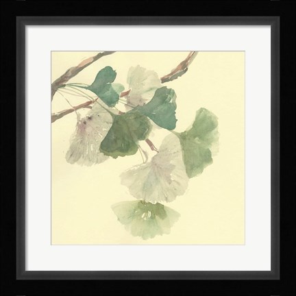 Framed Gingko Leaves I Print