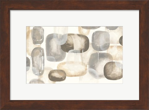 Framed Neutral Stones V Print