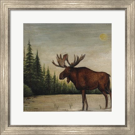 Framed North Woods Moose II Print