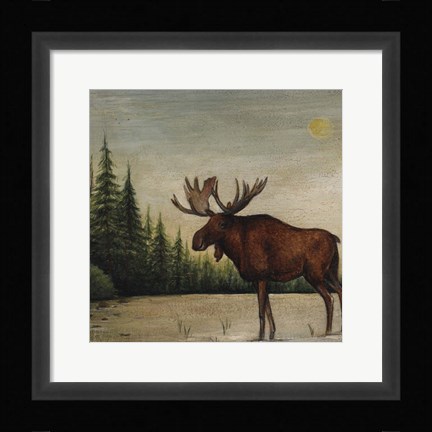 Framed North Woods Moose II Print