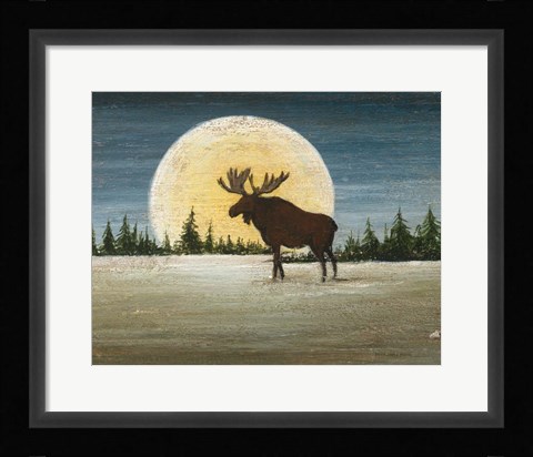 Framed North Woods Moose Crop Print