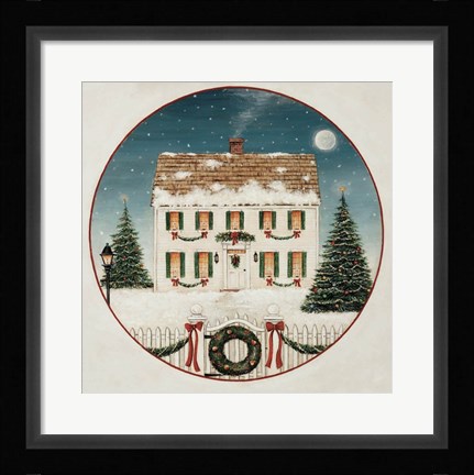 Framed Merry Lil House Print