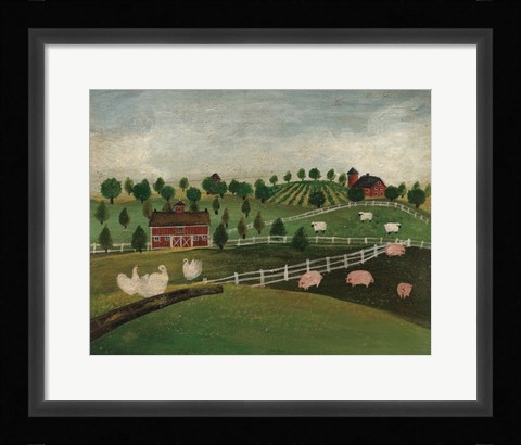 Framed Day at the Farm I Print