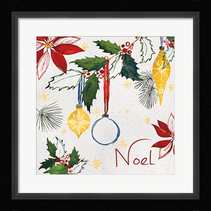 Framed Watercolor Christmas IV Print