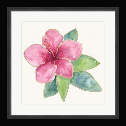Framed Tropical Fun Flowers III Print