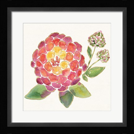 Framed Tropical Fun Flowers II Print