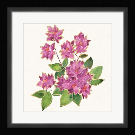 Framed Tropical Fun Flowers IV Print