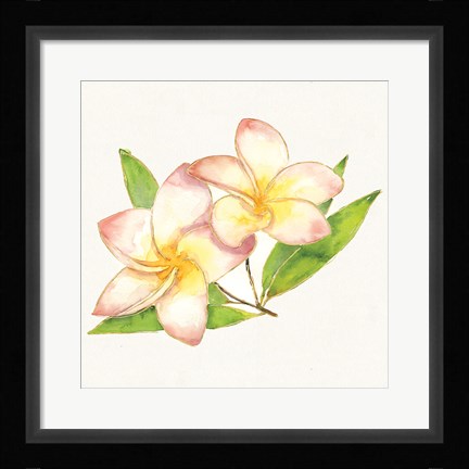 Framed Tropical Fun Flowers I Print