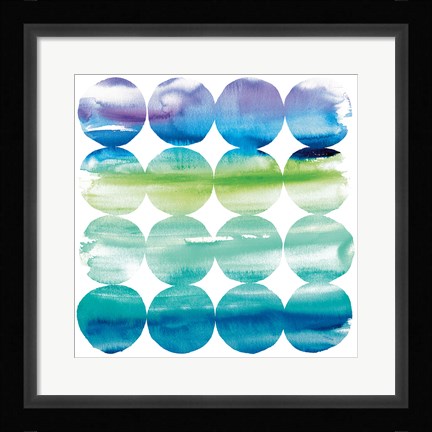 Framed Summer Dots Crop with White Border Print