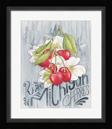 Framed American Berries III Print