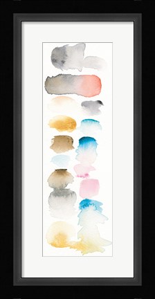 Framed Watercolor Swatch Panel I Bright Print
