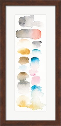 Framed Watercolor Swatch Panel I Bright Print
