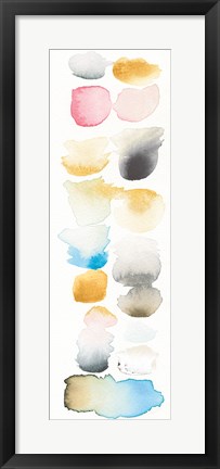 Framed Watercolor Swatch Panel II Bright Print