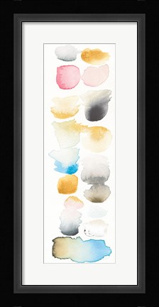 Framed Watercolor Swatch Panel II Bright Print