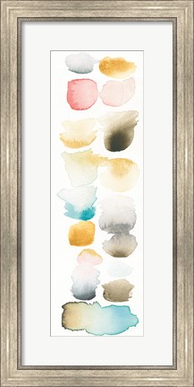 Framed Watercolor Swatch Panel II Print