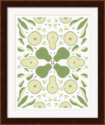 Framed Retro Pear Otomi Print