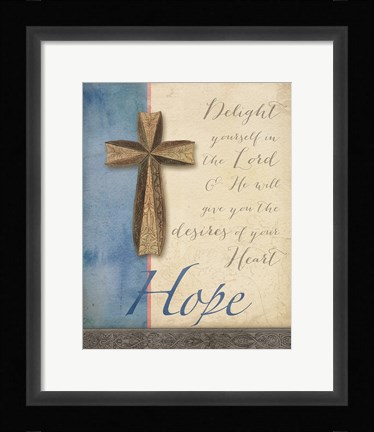 Framed Words for Worship Hope Print
