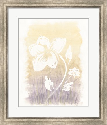 Framed Floral Silhouette II Print