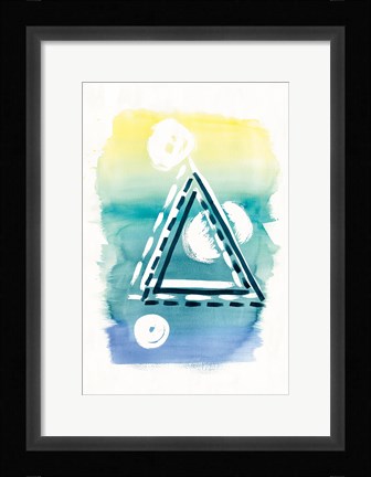 Framed Offset Shapes Triangle Print