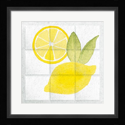 Framed Citrus Tile VI Print