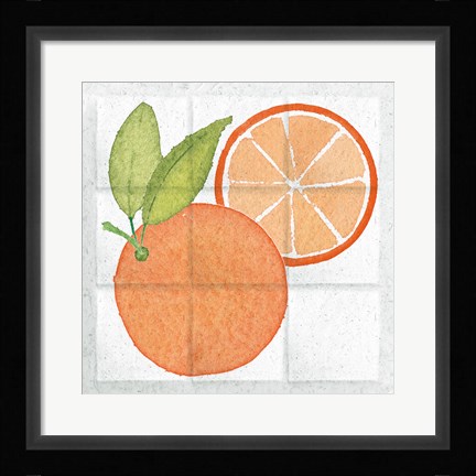 Framed Citrus Tile V Print