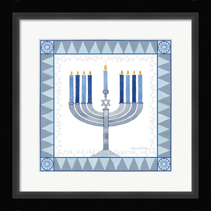 Framed Celebrating Hanukkah III Print