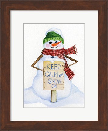 Framed Snowman Saying I Print