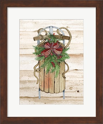 Framed Holiday Sports II on Wood Print