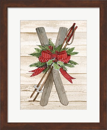 Framed Holiday Sports IV on Wood Print