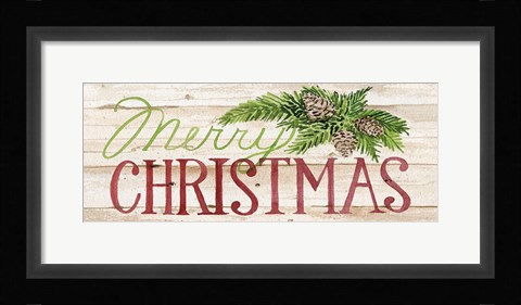 Framed Holiday Sayings II on Wood Print