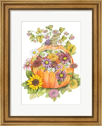 Framed Pumpkin Bouquet Print