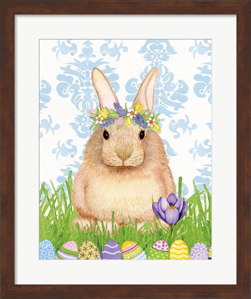 Framed Spring Bunny I Print