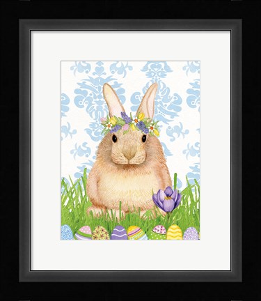 Framed Spring Bunny I Print