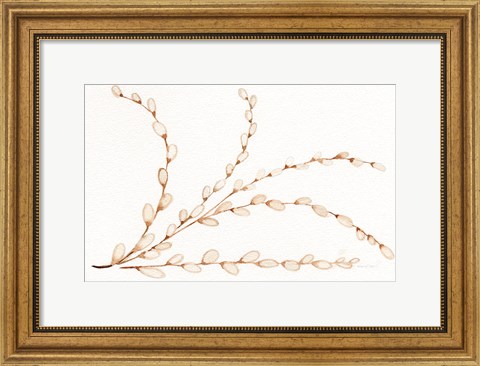 Framed Spring Bunny Pussy Willow Print