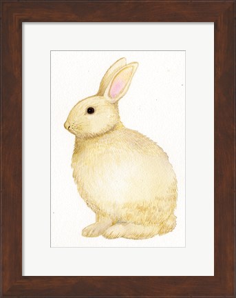 Framed Spring Bunny III White Print