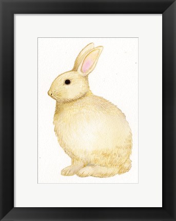 Framed Spring Bunny III White Print