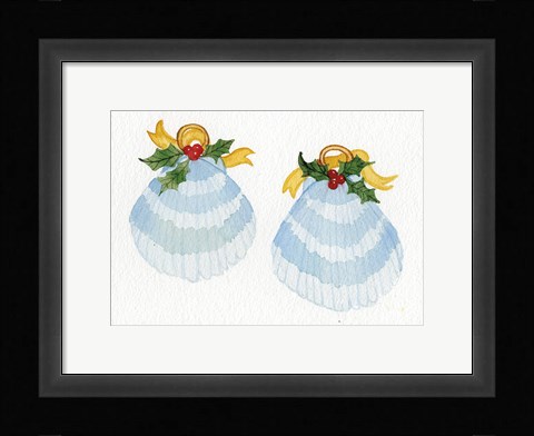 Framed Coastal Holiday Ornament XI Print