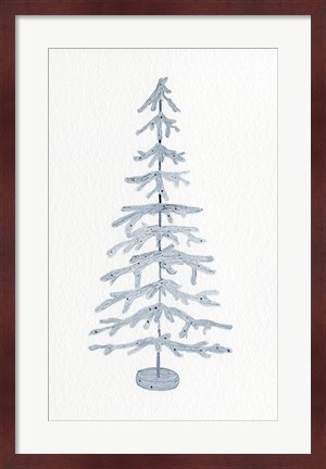 Framed Coastal Holiday Tree IV Print