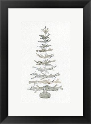 Framed Coastal Holiday Tree II Print