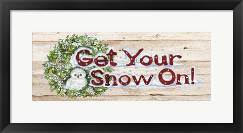 Framed Holiday Sayings III on Wood Print