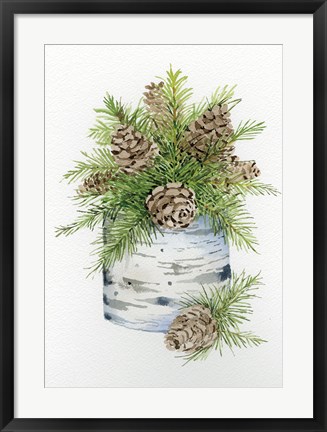 Framed Birch Vase II Print